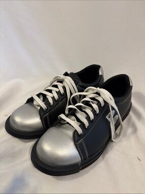 Brunswick TZone Unisex Bowling Shoes Black Silver Men 8 or Women 9.5